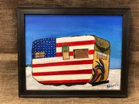 Framed Patriotic Painting By Camp Summit Camper 202//151
